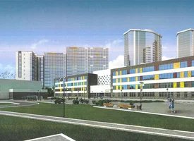 Экспериментальный многофункциональный комплекс «Минск-Мир». 3-я очередь строительства. Учреждение общего среднего образования (с бассейном) на 1056 мест в квартале №20